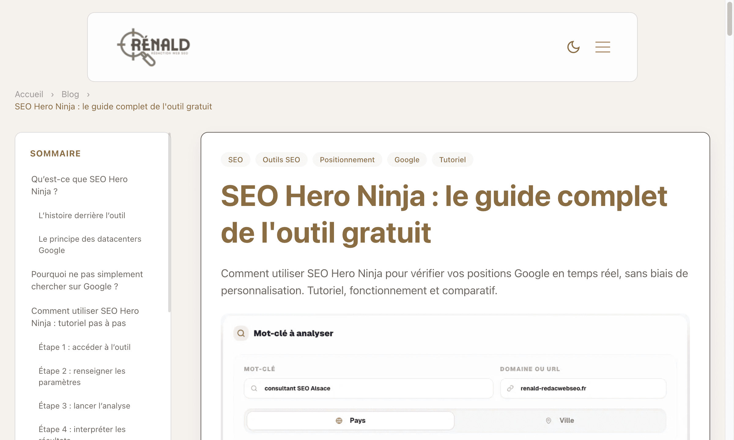 SEO Hero Ninja : le guide complet de l’outil gratuit